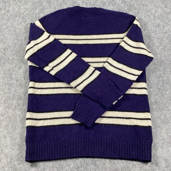 NN07 No Nationality Multi Color Nathan Striped Wool Crew Pullover Sweater Large* - Picture 3 of 15
